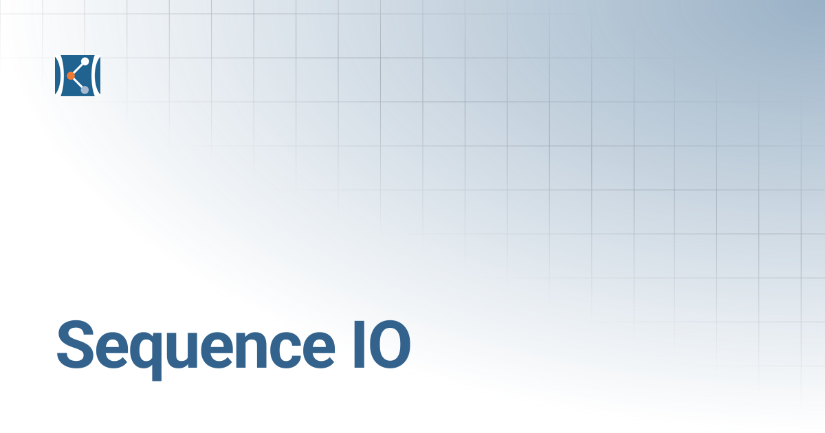 Sequence IO | The Barbara K. Ostrom (1978) Bioinformatics and Co